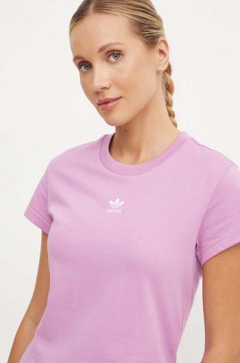 Bavlnené tričko adidas Originals dámske, ružová farba, IY7337