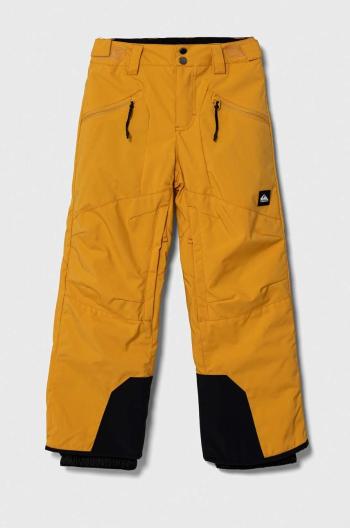 Detské nohavice Quiksilver žltá farba
