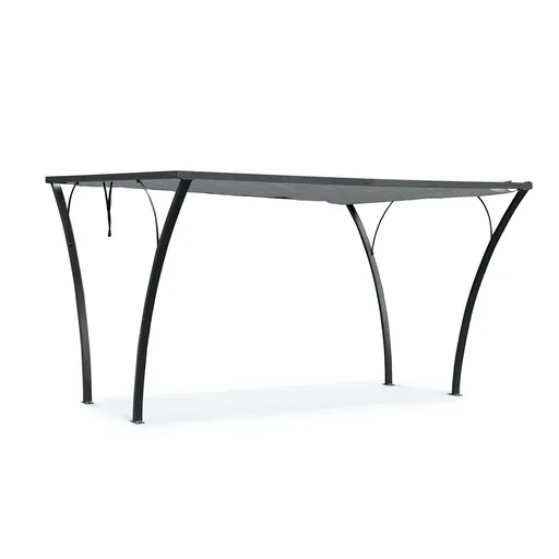 Blumfeldt Palazzo, altánok 4x3m, skladacia strecha, polyester, hliník, šedá farba