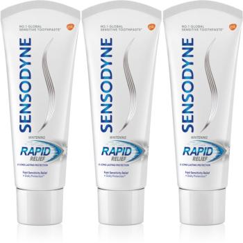 Sensodyne Rapid Whitening bieliaca zubná pasta pre citlivé zuby 3x75 ml