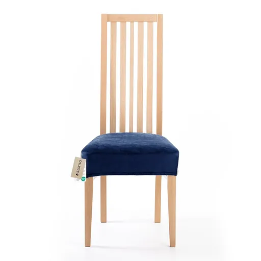 Restilo Napínací poťah na sedák na stoličku Sento indigo, 40 x 40 + 5 cm