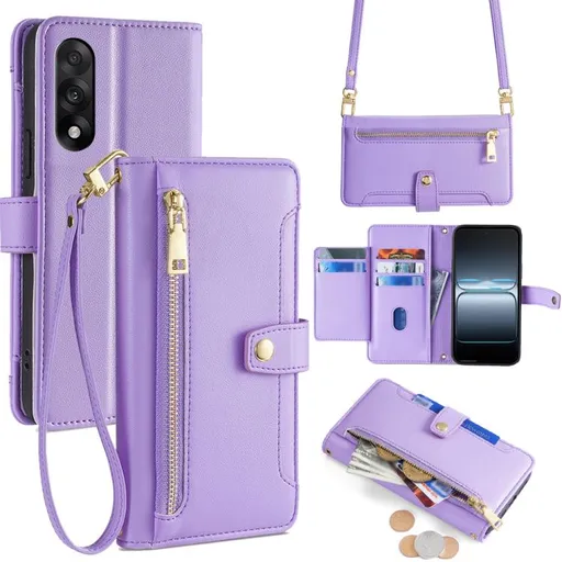 PASTEL Peňaženkové puzdro pre OnePlus Nord 5 5G fialové