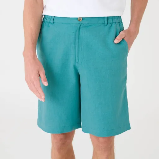 Bermudy zo zmesi bavlny a ľanu
