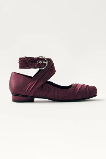 Baleríny Alohas Volant bordová farba, S100750-02