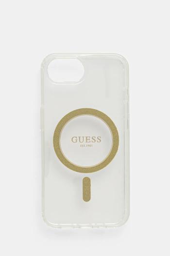 Puzdro na mobil Guess iPhone 16e priehľadná farba, GUHMPSE4HFGERET
