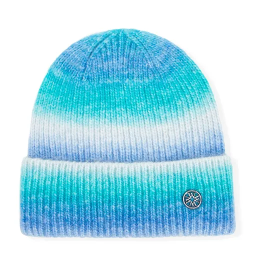 Dámska zimná čiapka s vyhnutým lemom a ombré efektom101-HF-201-7