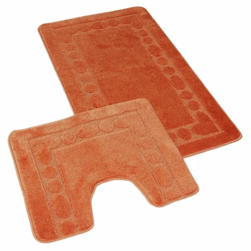 Kvalitex Súprava kúpeľňových predložiek Rám terra, 60 x 100 cm, 60 x 50 cm