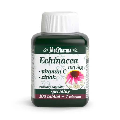 MEDPHARMA Echinacea 100 mg + vitamín C + zinok 107 tabliet