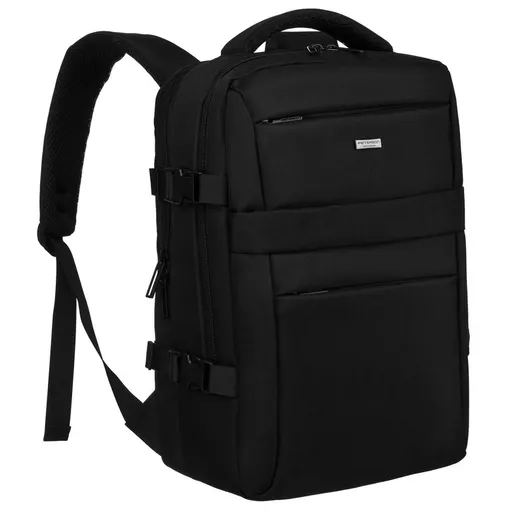 Cestovný ruksak v čiernej farbe na nastaviteľných popruhoch - Peterson