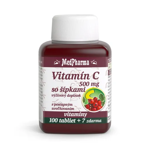 MEDPHARMA Vitamín C 500 mg so šípkami 107 tabliet