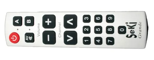 Ovládač diaľkový  SEKI  GRANDE strieborný pre seniorov - univerzálny - veľké tlačidlá