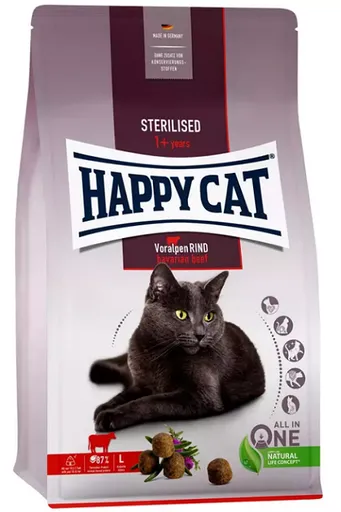 Happy Cat SUPREME - Sterilised Voralpen-Rind/Hovädzie granule pre kastrované mačky 1,3kg
