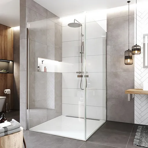 Mereo Sprchovací kút, Novea, štvorec, pivotový, 70x70 cm, chróm ALU, sklo Číre CK10903ZVR