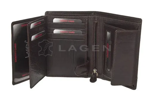 Dámska kožená peňaženka Lagen HT-31/T Dark brown