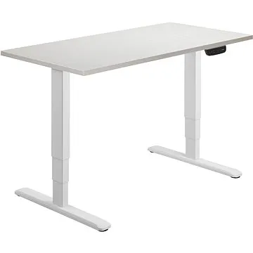 AlzaErgo Table ET1 NewGen biely + doska TTE-01 140×80cm biela dyha (BUN)