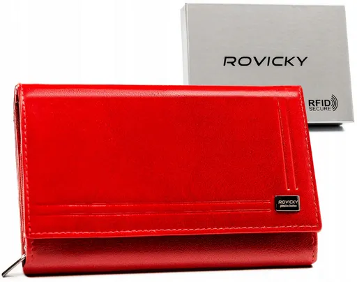 Veľká, priestranná dámska peňaženka z prírodnej kože - Rovicky