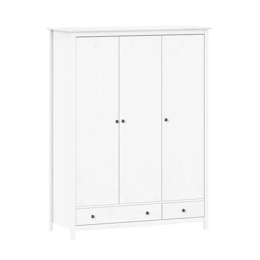 Skriňa 3-dverová TORINO biela, kovové úchytky