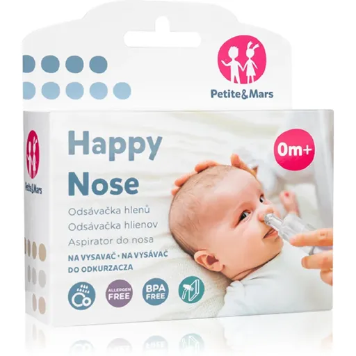 Petite&Mars Happy Nose odsávačka nosných hlienov 0 m+ 1 ks
