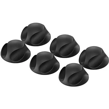 AlzaPower Cable Clips 6 pcs čierny (APW-COGB6B)