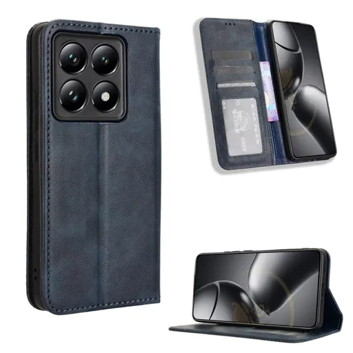 BUSINESS Peňaženkový kryt pre Xiaomi 14T modrý