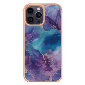 IMD MARBLE Ochranný kryt pre Apple iPhone 16 Pro BLUE PURPLE