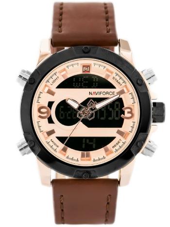 NAVIFORCE PÁNSKE HODINKY - NF9097 (zn043e) - hnedé/ružové zlato
