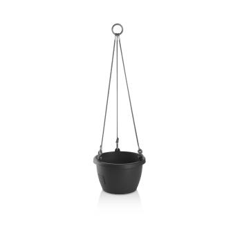 Gardenico Samozavlažovací závesný kvetináč Marina antracit, pr. 25 cm