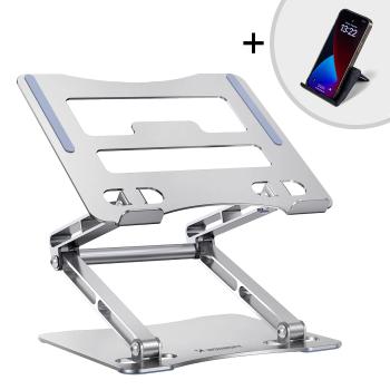 WOZINSKY WRS-CPY75DSS Stojan na notebook + stojan na mobil SILVER