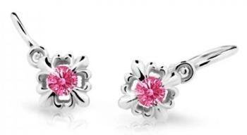 Cutie Jewellery Roztomilé detské náušnice z bieleho zlata C2212-10-X-2 fuchsiová