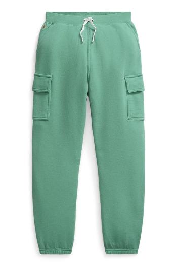 Detské tepláky Polo Ralph Lauren zelená farba, jednofarebné, 313970991001