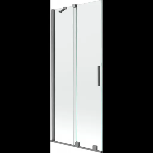 MEXEN/S - Velár dvojkrídlová posuvná vaňová zástena 85 x 150, transparent, grafit metal 896-085-000-01-95