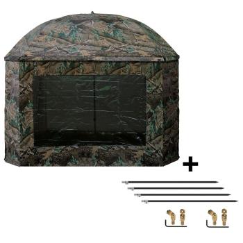 Suretti dáždnik s bočnicou full cover 2man camo 3,2 m + set na podporu dáždnika