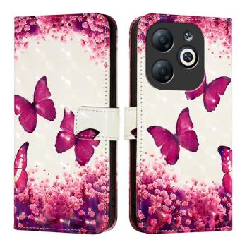 ART Peňaženkový kryt pre Infinix Smart 8 PINK BUTTERFLY