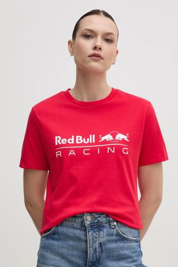 Bavlnené tričko Red Bull Racing x Pepe Jeans STANDARD FIT TEE dámske, červená farba, RL500004