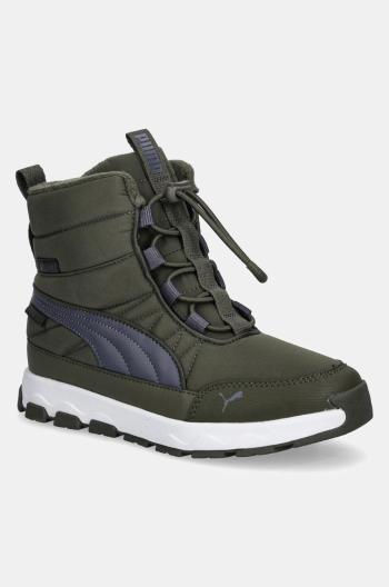Detské snehule Puma Evolve Boot zelená farba, 392647