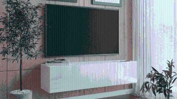 ArtExt Závesný TV stolík JOY | 150 cm Farba: R3 biely lesk