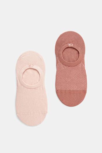 Ponožky Calvin Klein 2-pak dámske, oranžová farba, 701232644