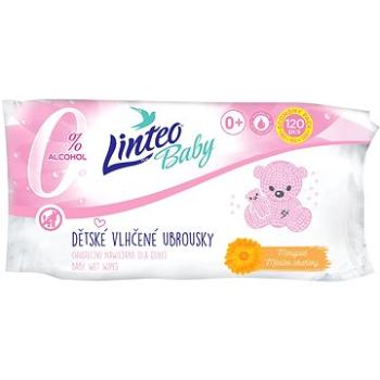 LINTEO BABY Vlhčené obrúsky s nechtíkom lekárskym 120 ks (8594158373458)