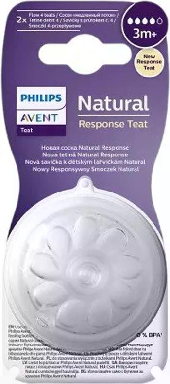 PHILIPS AVENT Cumlík Natural Response 4 stredný prietok 3m+, 2 ks