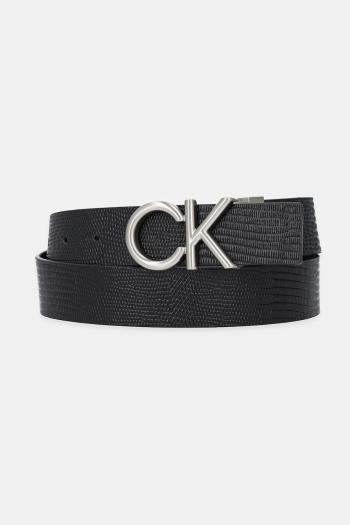 Kožený opasok Calvin Klein čierna farba, LV04D7036G