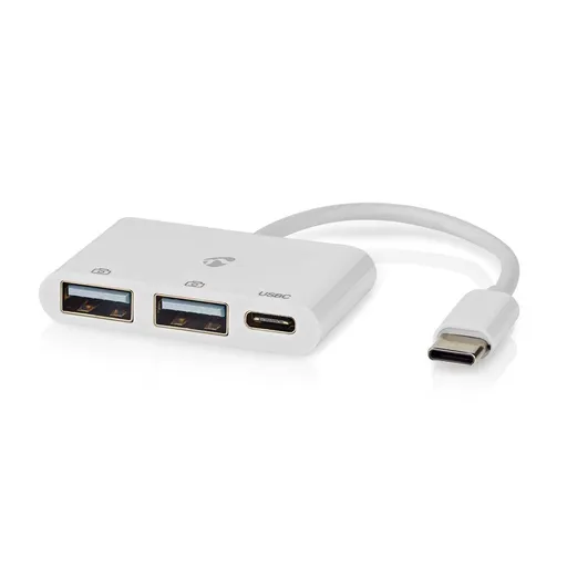 Nedis CCGB60250BK01 - USB hub | 1x USB-A | 3x USB A Zásuvka | 5 Portov port(s) | USB 2.0 | Napájanie z USB | SD & MicroSD