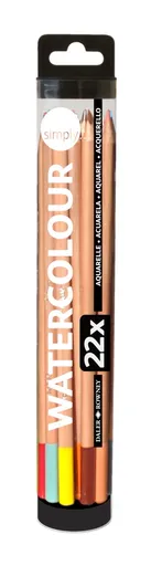 D&R SIMPLY - Sada akvarelových ceruziek 22 ks