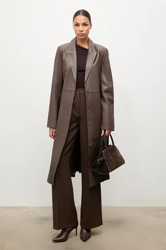 Kožený kabát Answear.LAB