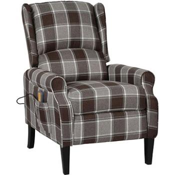 Shumee polohovacie hnedé textil, 329318