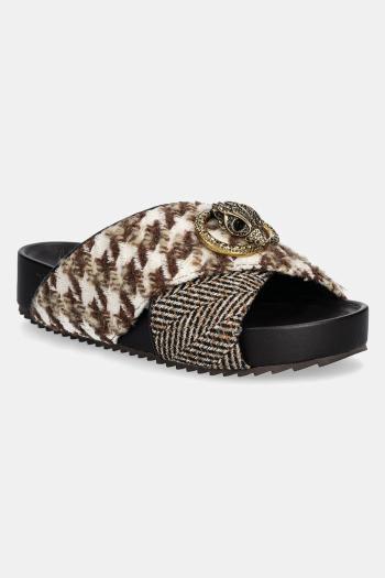 Šľapky Kurt Geiger London Chelsea Cross Strap Dr dámske, béžová farba, 3973139609