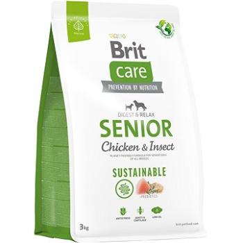 Brit Care Dog Sustainable s kuracím a hmyzom Senior 3 kg (8595602558780)