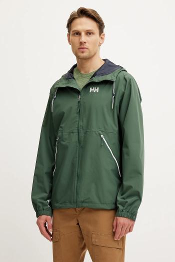 Nepremokavá bunda Helly Hansen Sandoy pánska, zelená farba, 54320