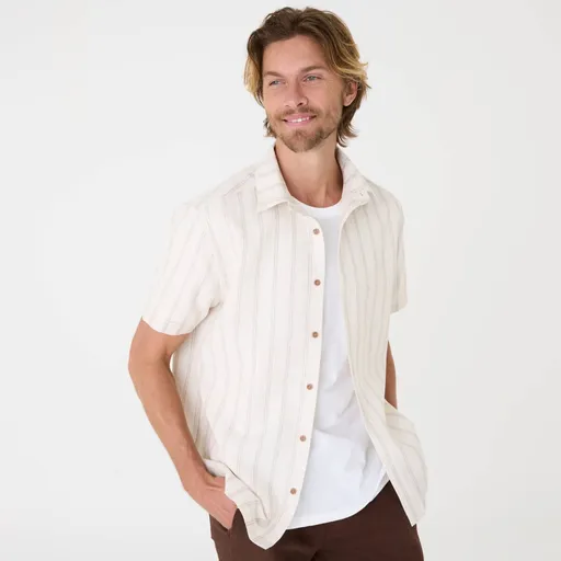 Pruhovaná košeľa s krátkymi rukávmi