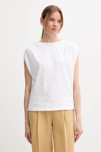 Bavlnené tričko United Colors of Benetton dámske, biela farba, 3096D10AB