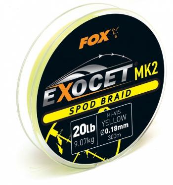 Fox splietaná šnúra exocet mk2 spod braid 300 m yellow - priemer 0,18 mm / nosnosť 9,07 kg